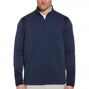 Men's Grand Slam Ottoman Quarter-Zip Golf Jacket Navy Quarter-Zip Pullover XL